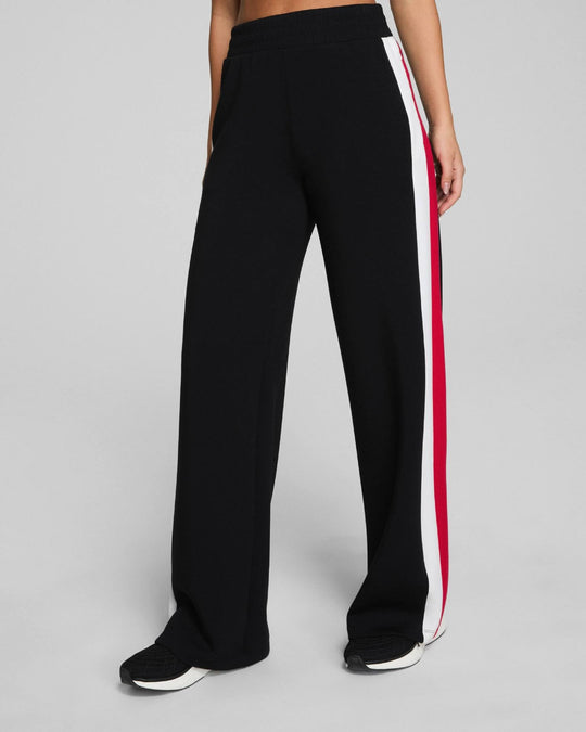 Damen Sportliche lange Hose mit seitlichen Kontraststreifen Shopnory