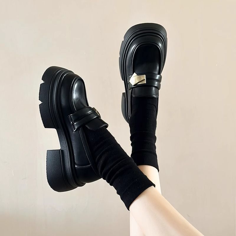 Damen Modische Plateau-Loafers mit komfortabler Sohle und elegantem Design