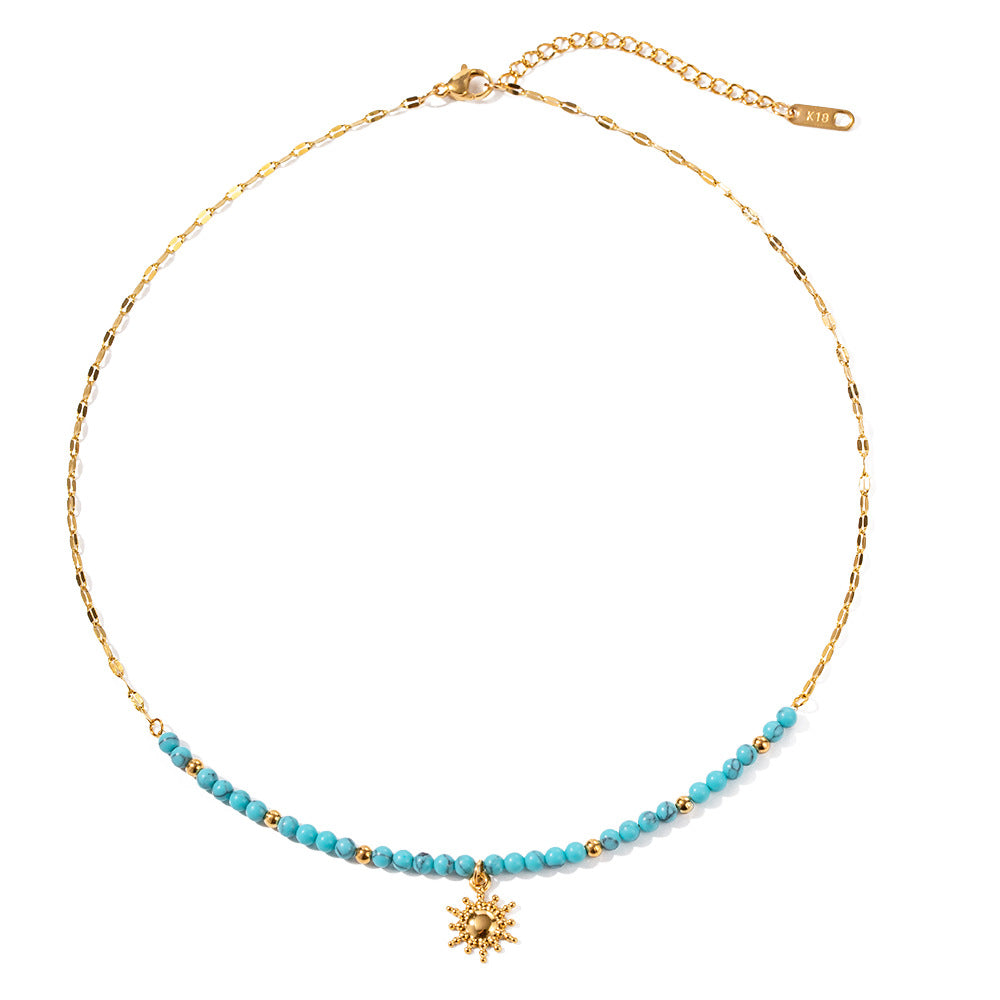Damen Halskette mit schimmernden Kristallen und elegantem geometrischen Design Shop Nory