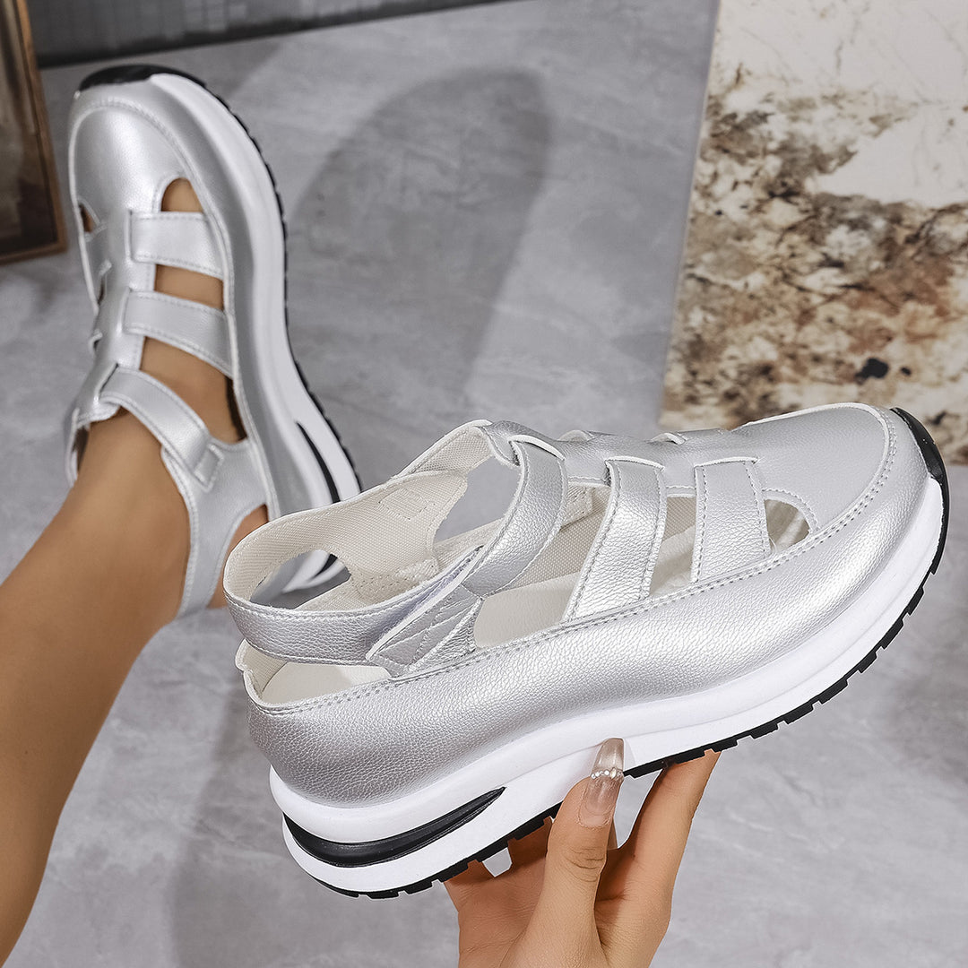 Damen Plateau‑Sneaker‑Sandale mit Klettverschluss und geschlossener Zehenpartie Shop Nory