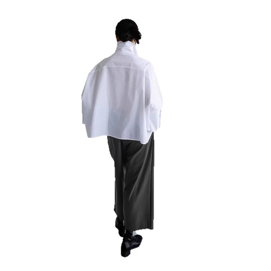 Damen Oversize-PopelinShop Noryluse mit Fledermausärmeln und verdeckter Knopfleiste Shop Nory