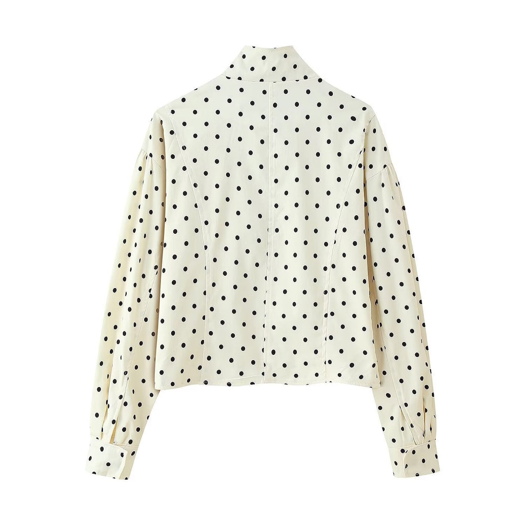 Damen trendige gepunktete Blousonjacke