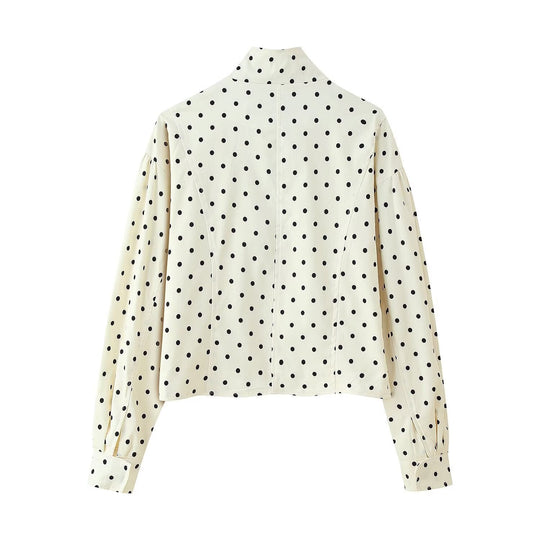 Damen trendige gepunktete Blousonjacke