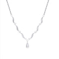 Damen elegante Kette mit geschwungenen Elementen und tropfenförmigem Anhänger Shop Nory