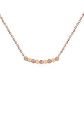 Damen hexagonale Perlenkette mit klaren Kristallen Shop Nory