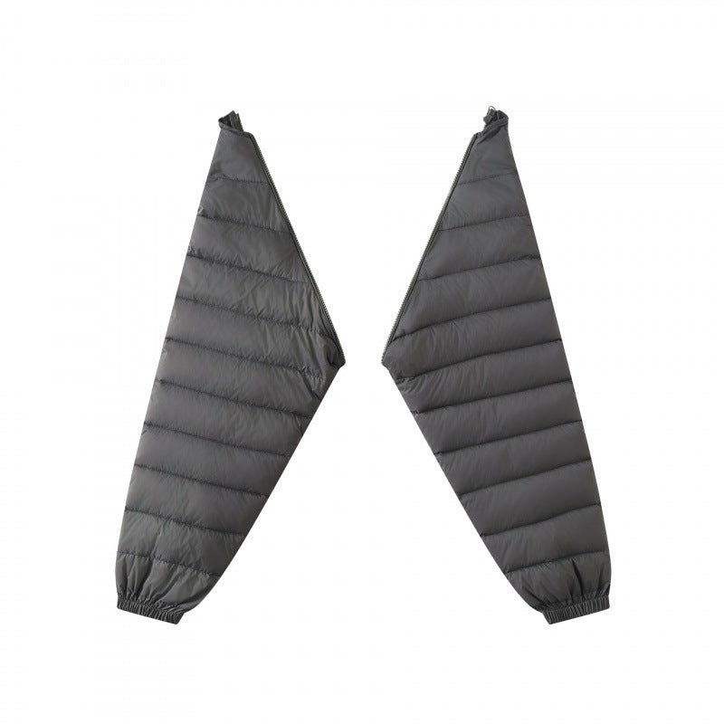 Unisex Leichte wattierte Kapuzenjacke mit Zwei-Wege-Reißverschluss und verstellbarem Saum Shop Nory