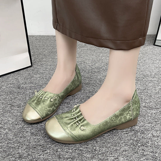 Damen elegante Ballerinas mit modischer Schleifenverzierung