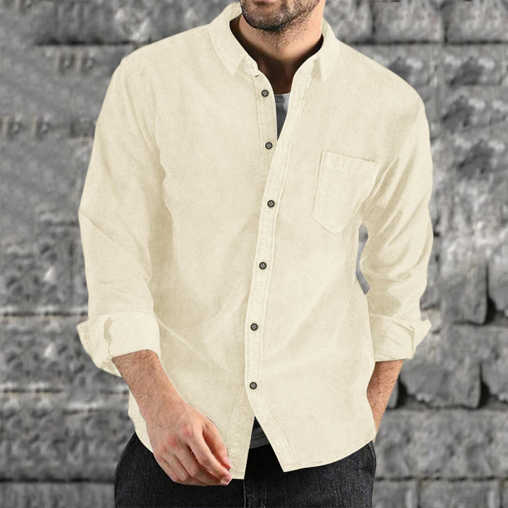 Herren Casual Cordhemd Shopnory