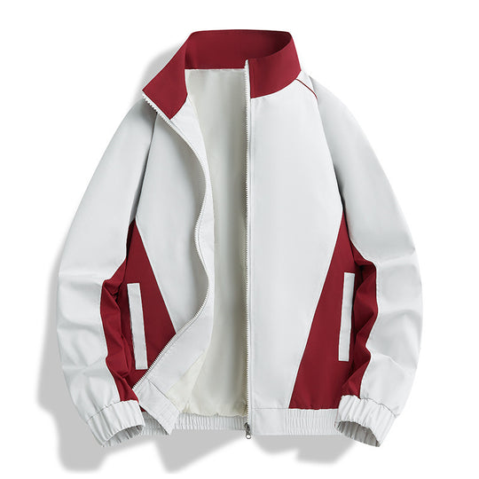 Herren Leichte Athletic-Softshell-Trainingsjacke mit Kontrastpaneelen, Stehkragen & elastischem Saum Shop Nory