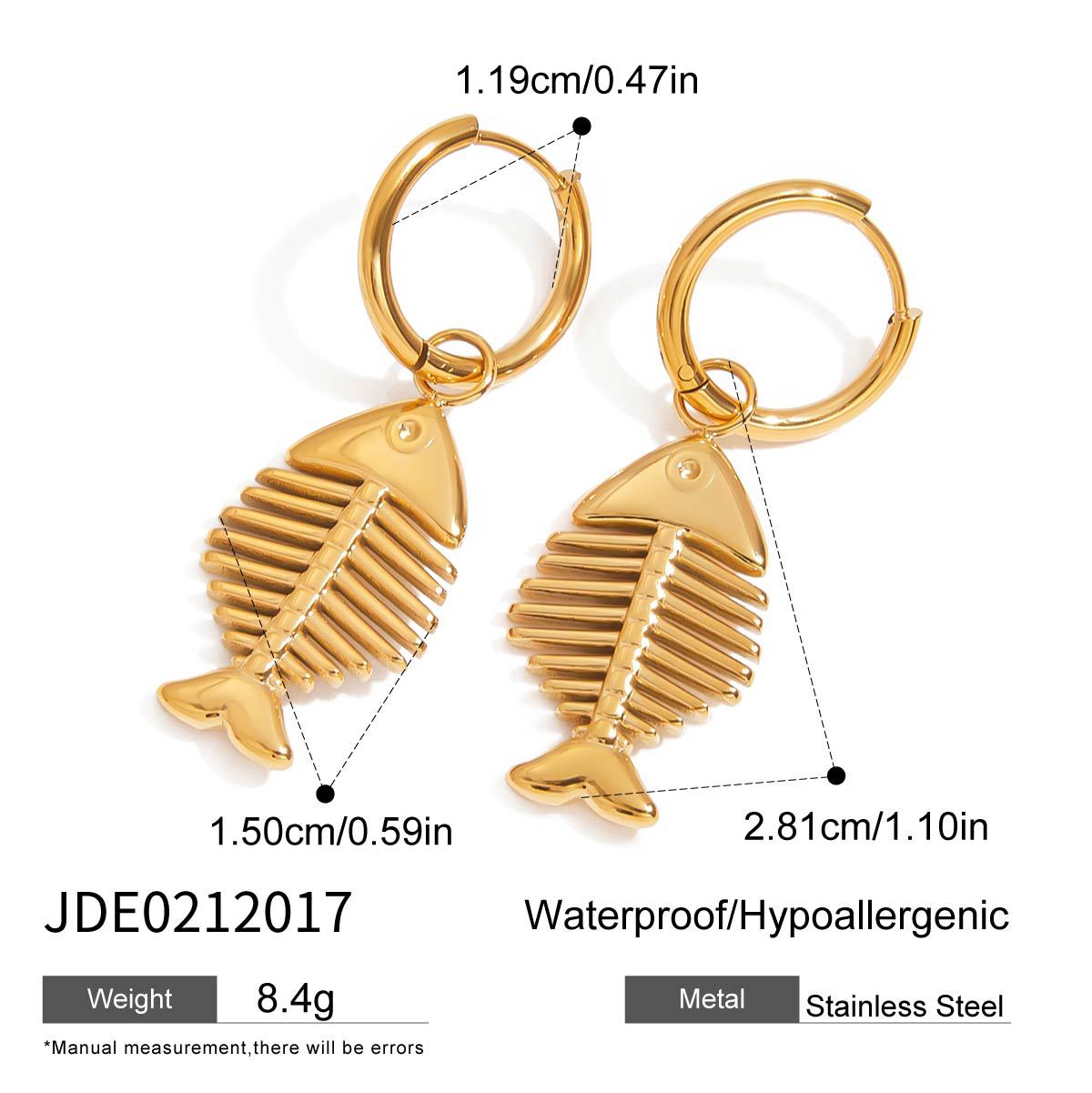 Damen Ohrringe im verspielten Fischdesign aus hypoallergenem Edelstahl Shop Nory