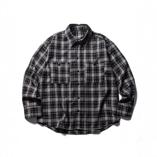 Herren Boxy-Karo-Workshirt aus weichem Flanell mit Doppelbrusttaschen Shop Nory