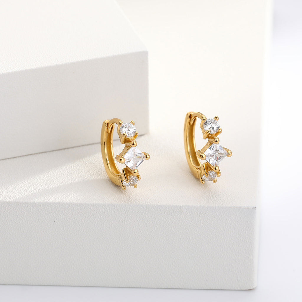 Damen Luxuriöse Ohrhänger aus 925 Sterling Silber mit funkelndem Zirkon Shop Nory