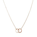 Damen Halskette mit doppeltem Ring-Anhänger aus hochwertigem Material Shop Nory