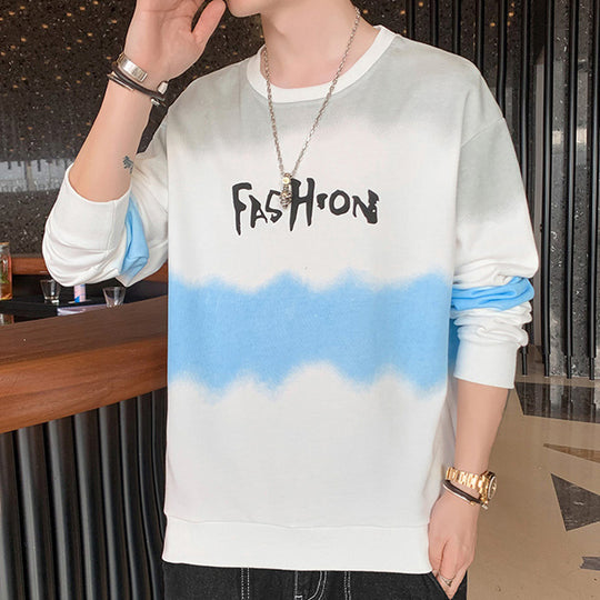 Herren Oversize Sweatshirt mit Batik-Wellenprint und Statement-Logo Shop Nory