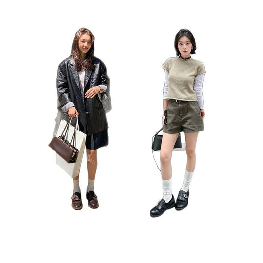 Damen Loafer im Brogue-Look mit Fransenkappe und verstellbarer Schnalle Shop Nory