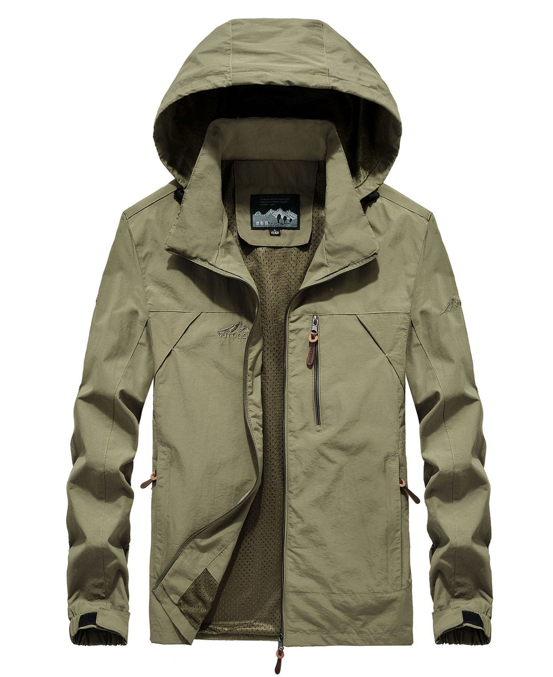 Herren leichte atmungsaktive Softshell-Trekkingjacke mit Kapuze und Mesh-Futter Shop Nory
