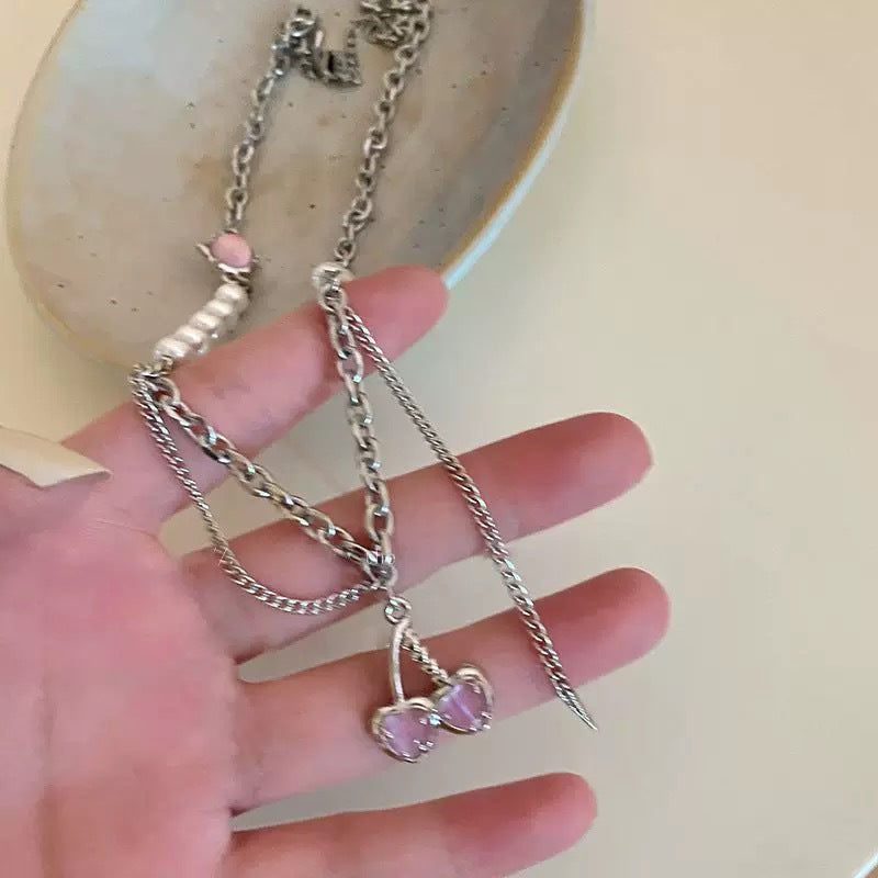 Damen modische Kette mit herzförmigem Anhänger Shop Nory