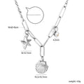 Damen Halskette mit maritimem Muschel- und Sternenanhänger Shop Nory