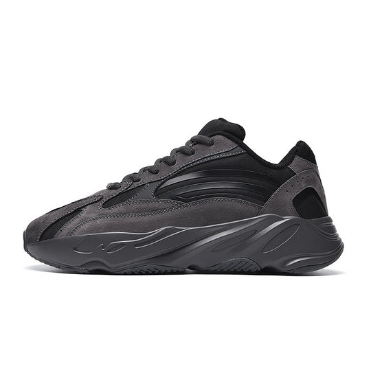 Herren Chunky-Dad-Sneaker im Retro-Running-Design mit profiliertem Wellen-Sohlenaufbau und atmungsaktivem Mesh-Suede-Obermaterial Shopy Nory