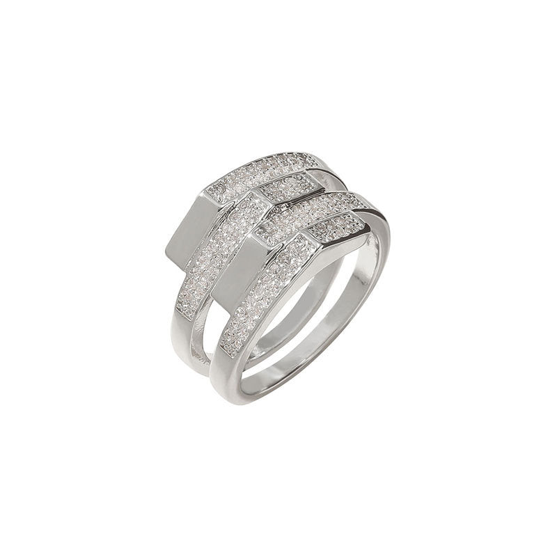 Damen Statement-Ring mit funkelnden Kristallen Shop Nory