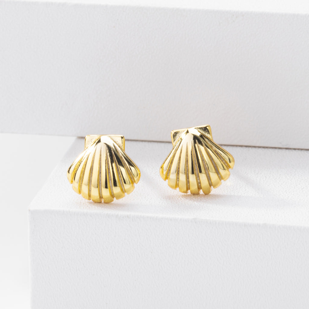 Damen Ohrstecker im eleganten Muschel-Design Shop Nory