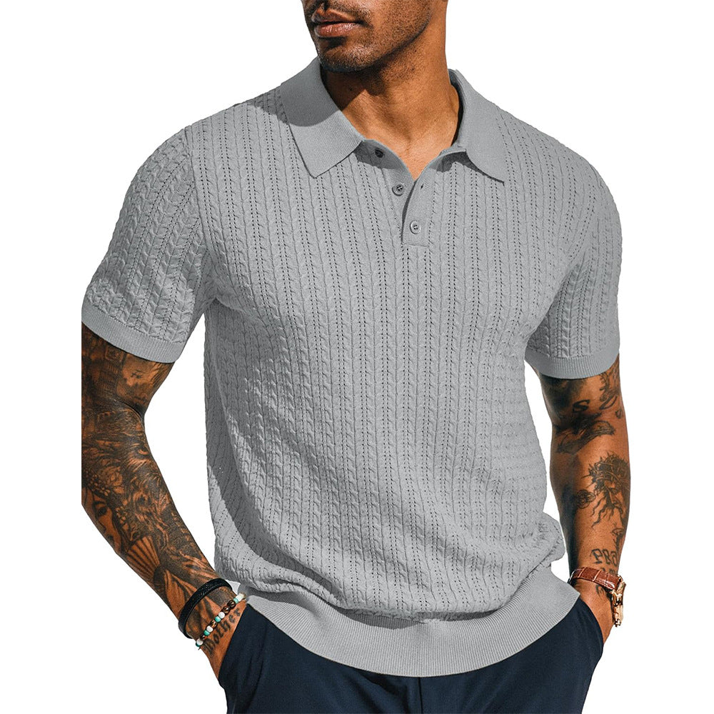 Herren Poloshirt mit strukturiertem Design und Kurzarm