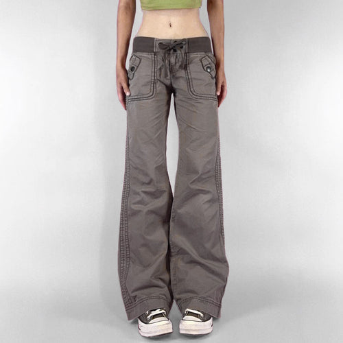Damen nan Highwaist Schlaghose mit weitem Bein, hohem Bund und Gürtelschlaufen Shop Nory