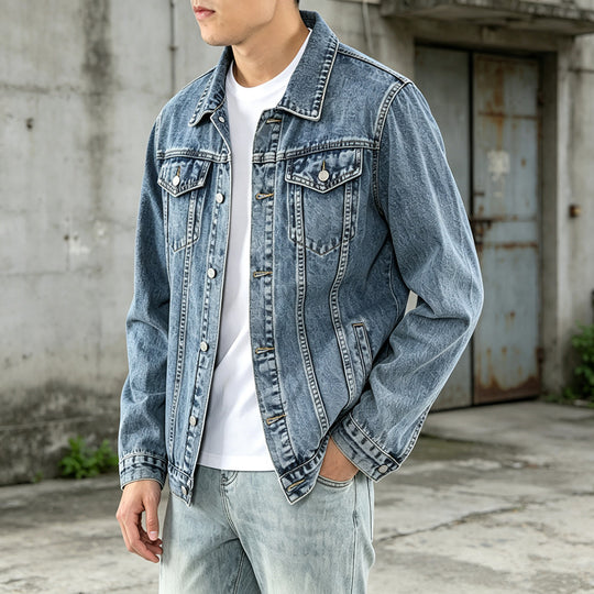 Herren Klassische Denimjacke mit modernen Akzenten Shop Nory