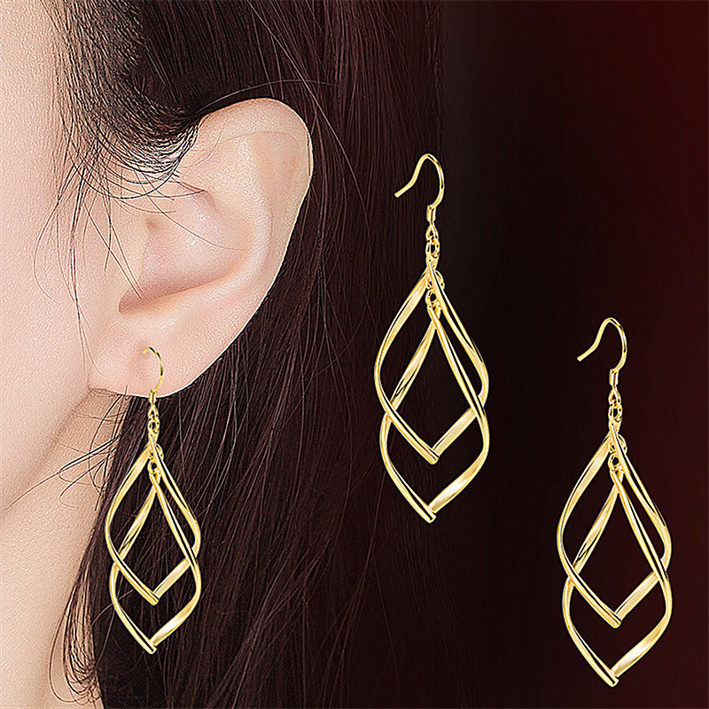 Damen elegante Ohrringe mit geschwungenem Design Shop Nory