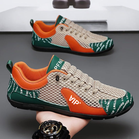 Herren Leichter atmungsaktiver Mesh-City-Runner mit stabiler Gummisohle und dekorativem Print Shop Nory