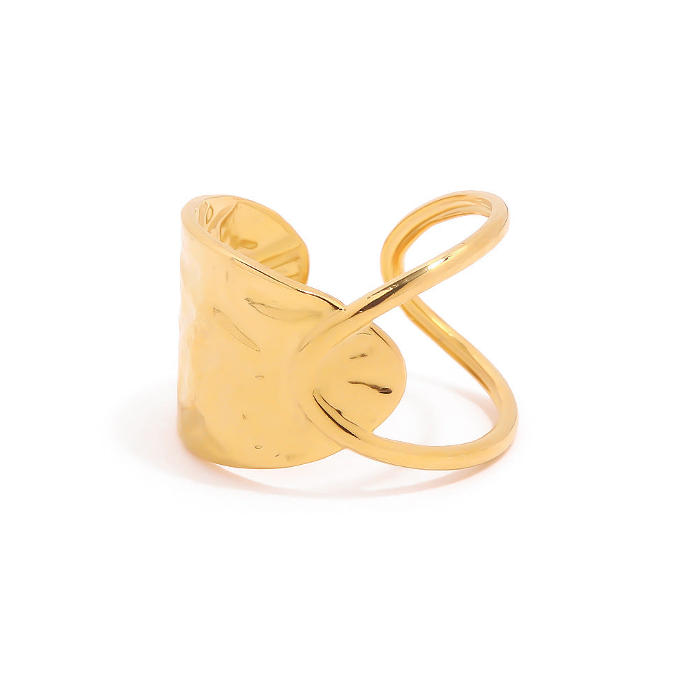 Damen Offener Ring mit elegantem Wickeldesign aus hypoallergenem Edelstahl Shop Nory