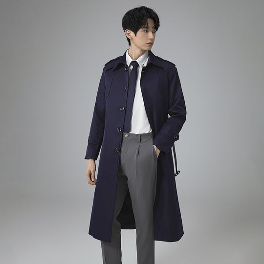 Herren Trenchcoat mit Taillengürtel, Schulterklappen und klassischer Knopfleiste Shop Nory