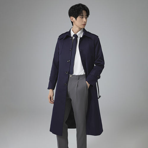 Herren Trenchcoat mit Taillengürtel, Schulterklappen und klassischer Knopfleiste Shop Nory