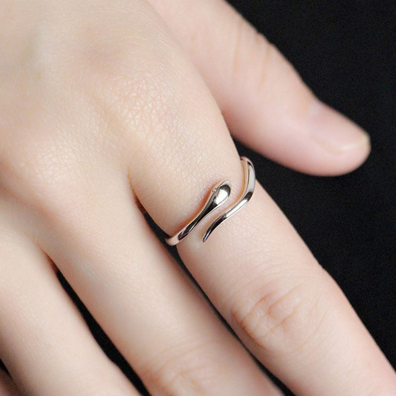 Damen Eleganter gewundener Silberring Shop Nory