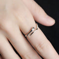 Damen Eleganter gewundener Silberring Shop Nory