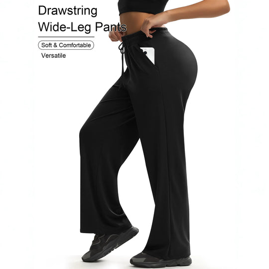 Damen Weit geschnittene Lounge-Jogginghose aus Soft-Jersey mit Kordelzug und Seitentaschen Shopy Nory