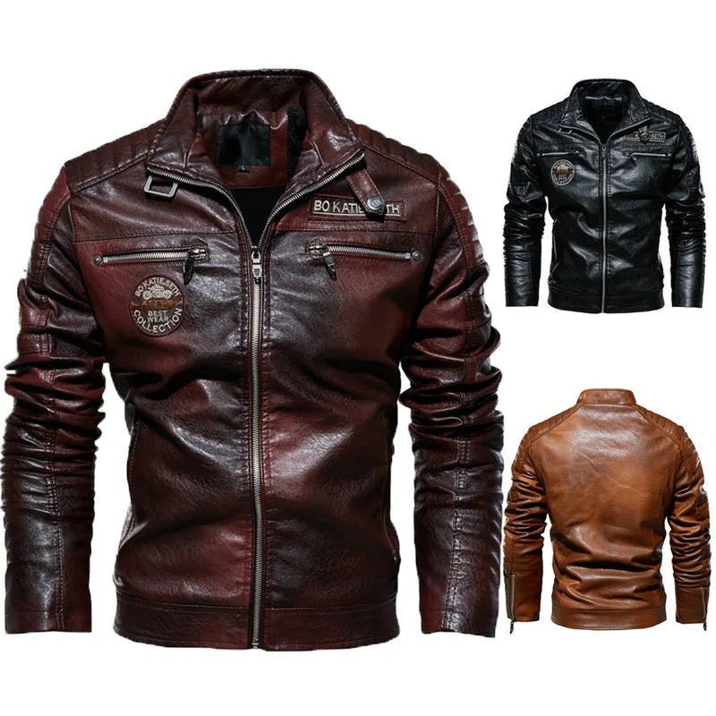 Herren Modische Bikerjacke aus Leder Shop Nory