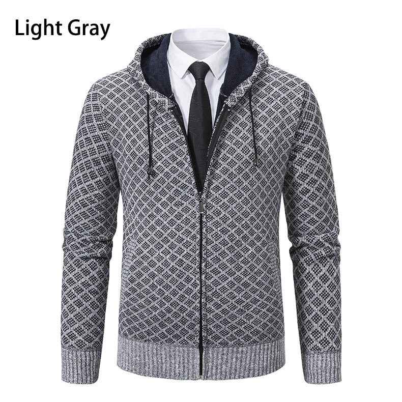 Herren modische Sweatjacke mit Kapuze und elegantem Muster