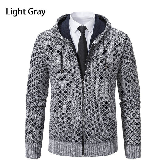 Herren modische Sweatjacke mit Kapuze und elegantem Muster