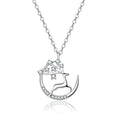 Damen Halskette mit zauberhaftem Reh-Motiv und funkelnden Zirkonia Shop Nory