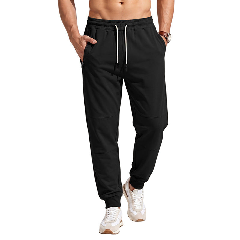 Herren Slim-Fit Jogginghose mit Kordelzug, Reißverschlusstaschen und Rippbündchen Shop Nory