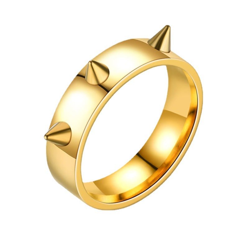 Herren Ring mit stilvollen Spike-Applikationen Shop Nory