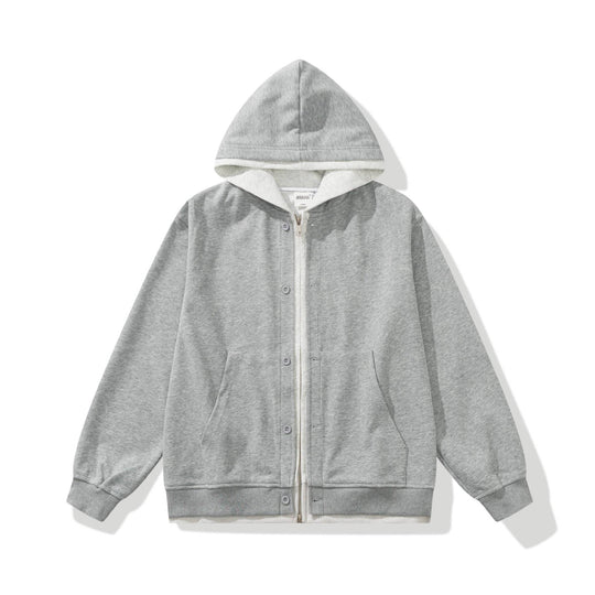 Unisex Boxy-Kapuzenzipjacke aus French-Terry Shop Nory