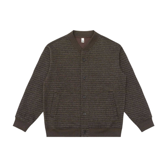 Herren Gestreifte Strick-Cardigan-Jacke mit V‑Ausschnitt und gerippten Bündchen Shop Nory