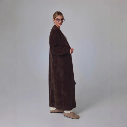 Damen Langer Wollmantel Shop Nory