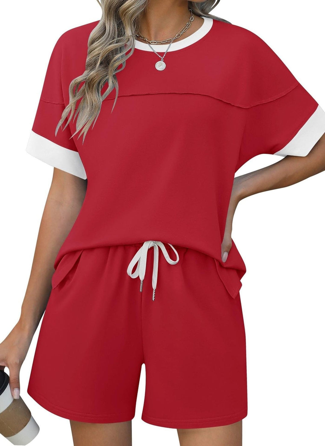 Damen lässiges Sport-Outfit mit elastischem Bund und praktischen Taschen Shopnory