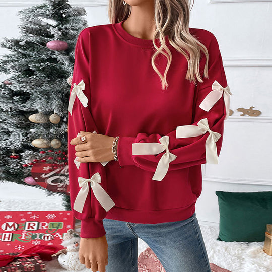 Damen Crop-Pullover mit Schleifen-Details Shop Nory
