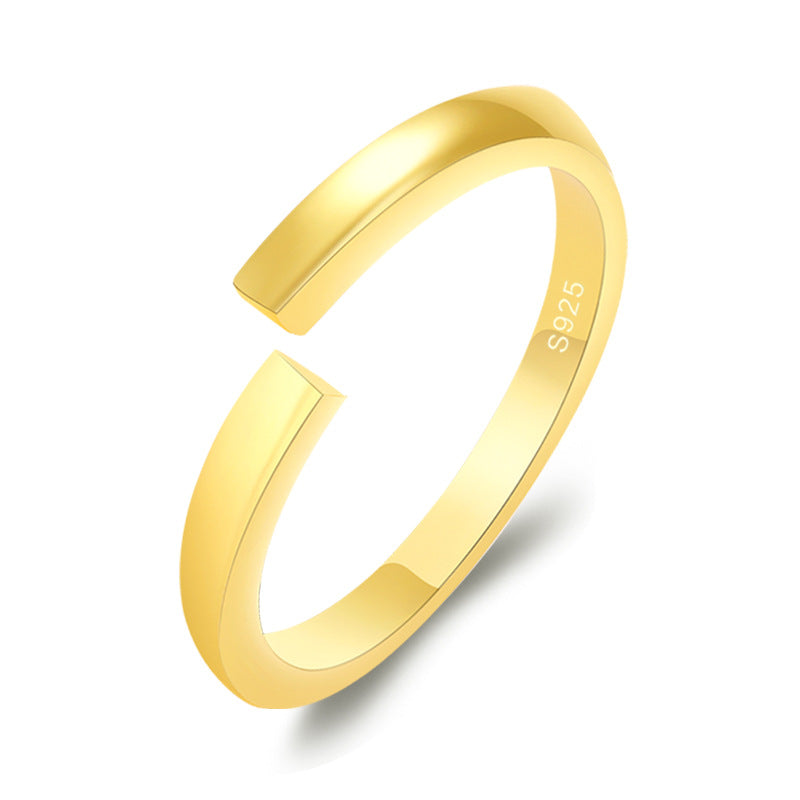 Damen Offener Ring aus hochwertigem Silber mit modernem, minimalistischen Design Shop Nory