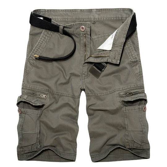 Herren Cargo-Shorts mit multifunktionalen Taschen und verstellbarem Gürtel Shopnory