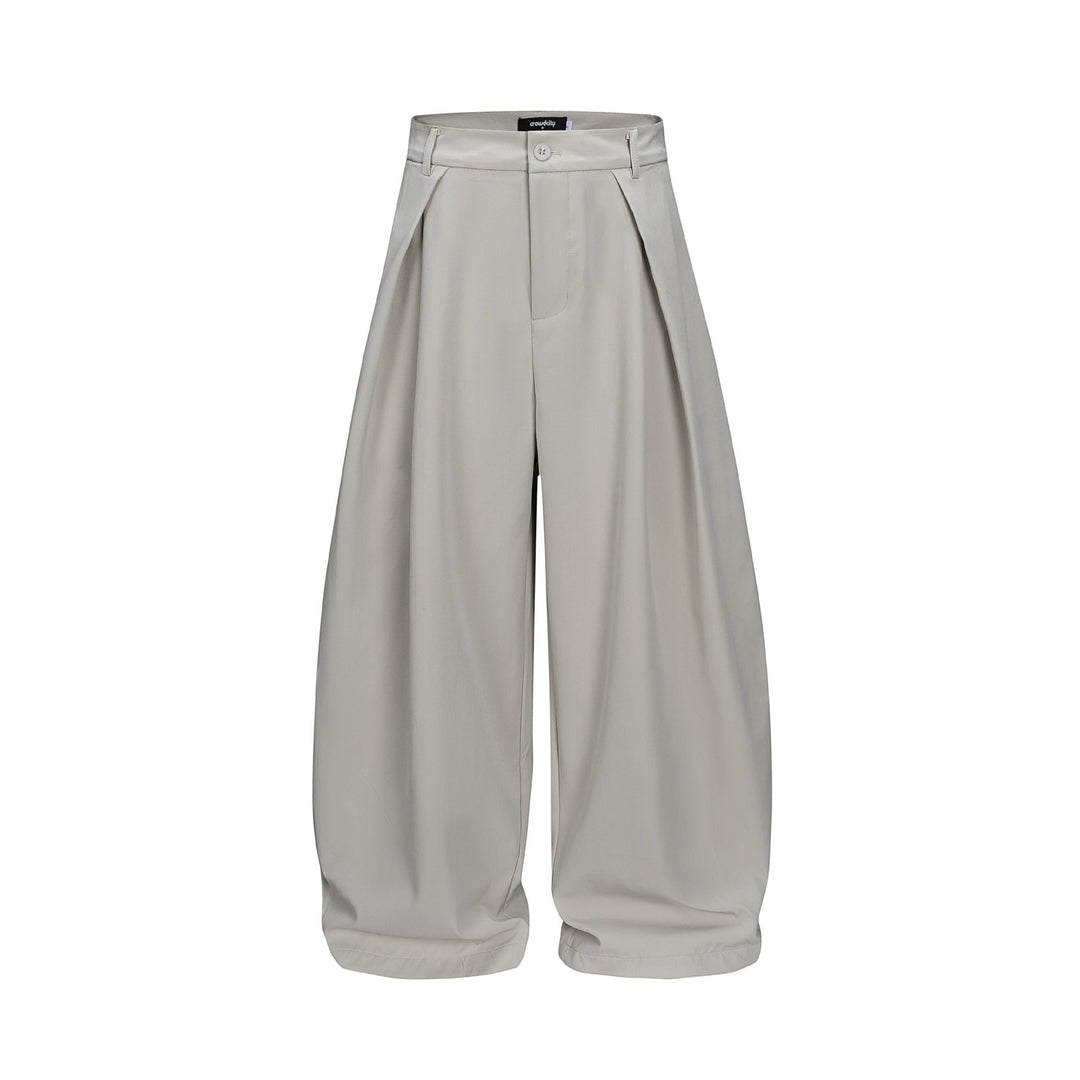 Damen Weite Culotte-Hose mit hoher Leibhöhe, Kellerfalten und verkürztem Saum Shop Nory